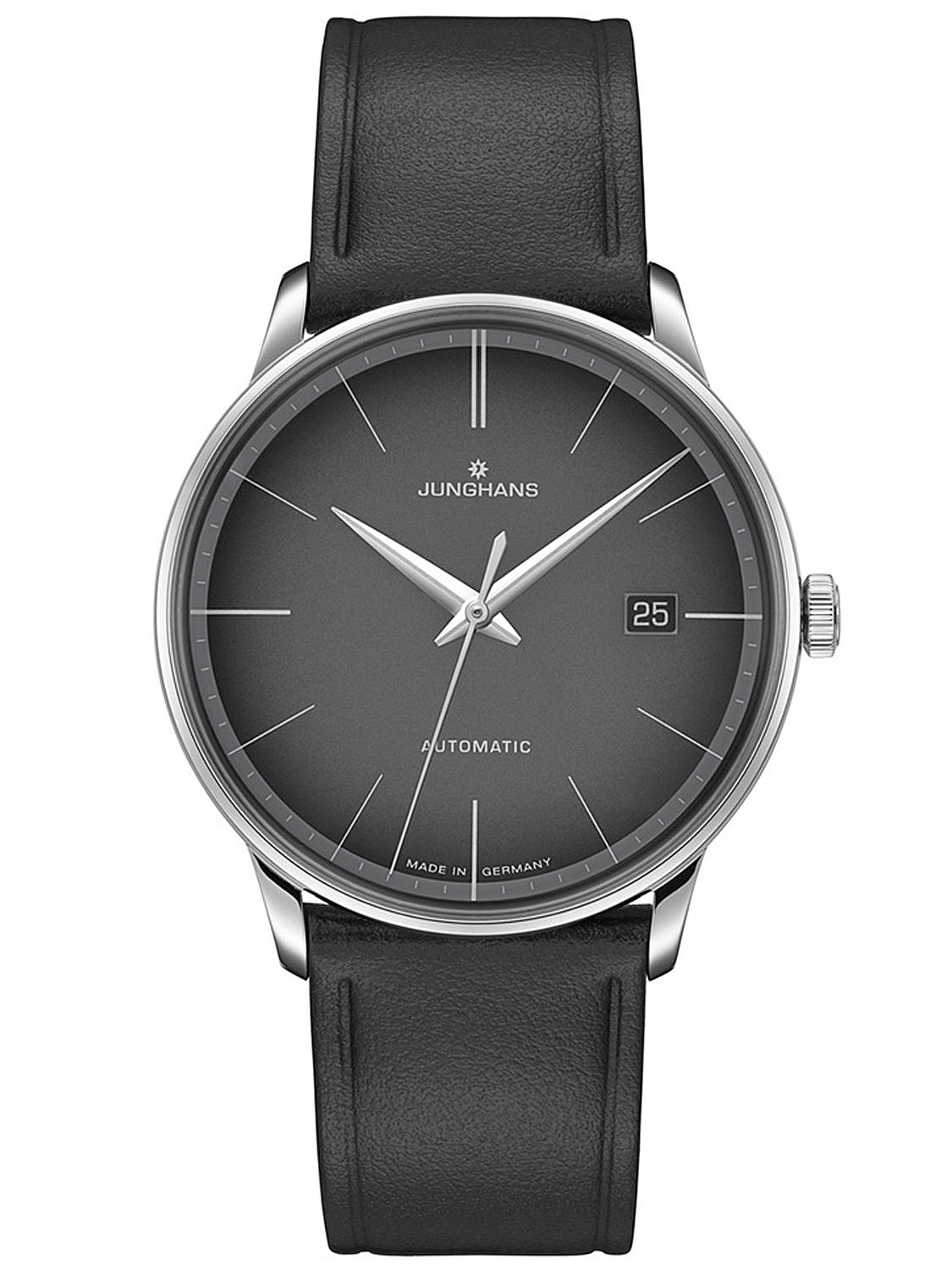 Junghans Men's Watch Meister Automatic Black Leather Strap 027