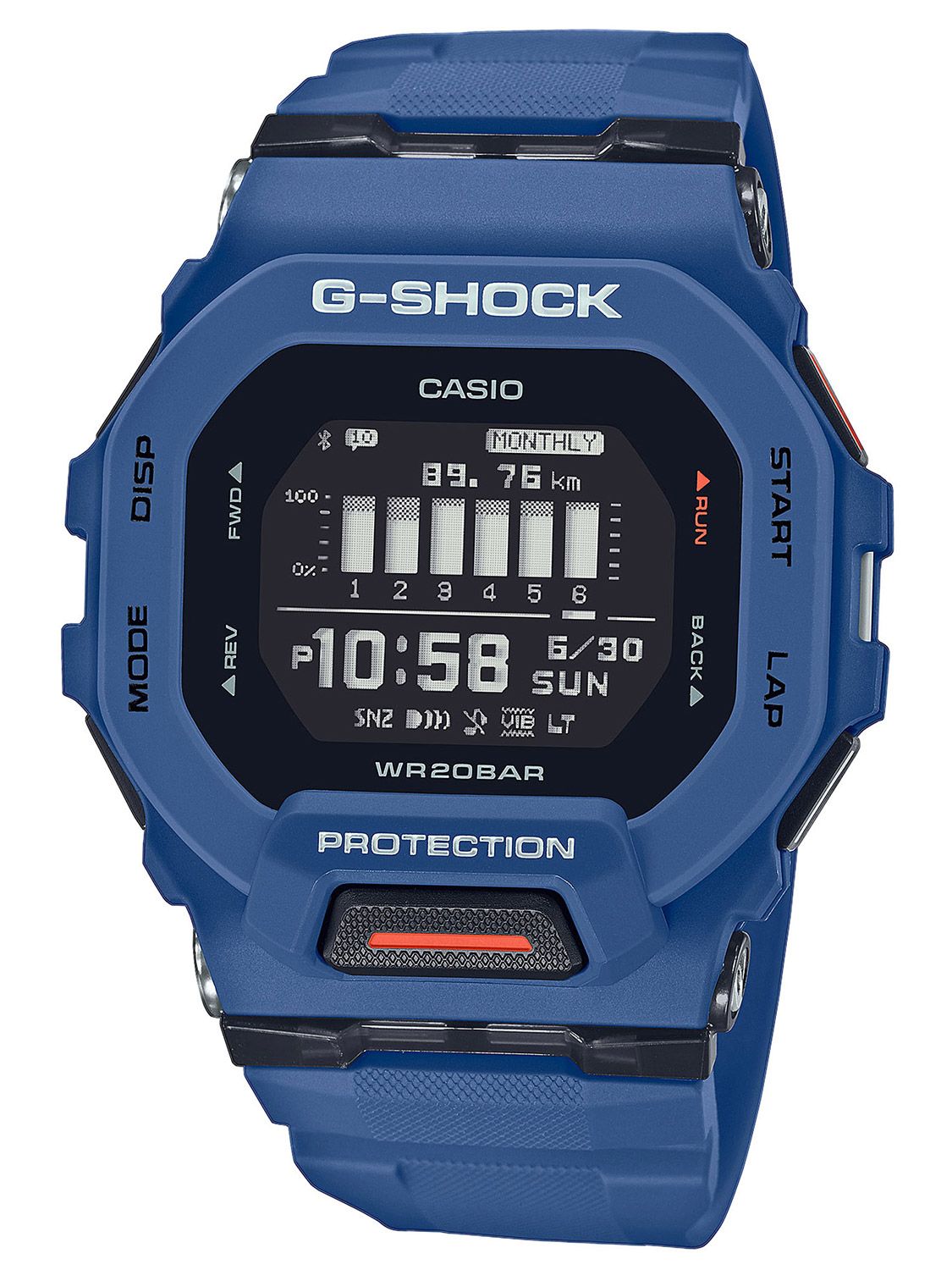 tennis flamme en million Casio GBD-200-2ER G-Shock G-Squad Digital Watch Bluetooth Blue