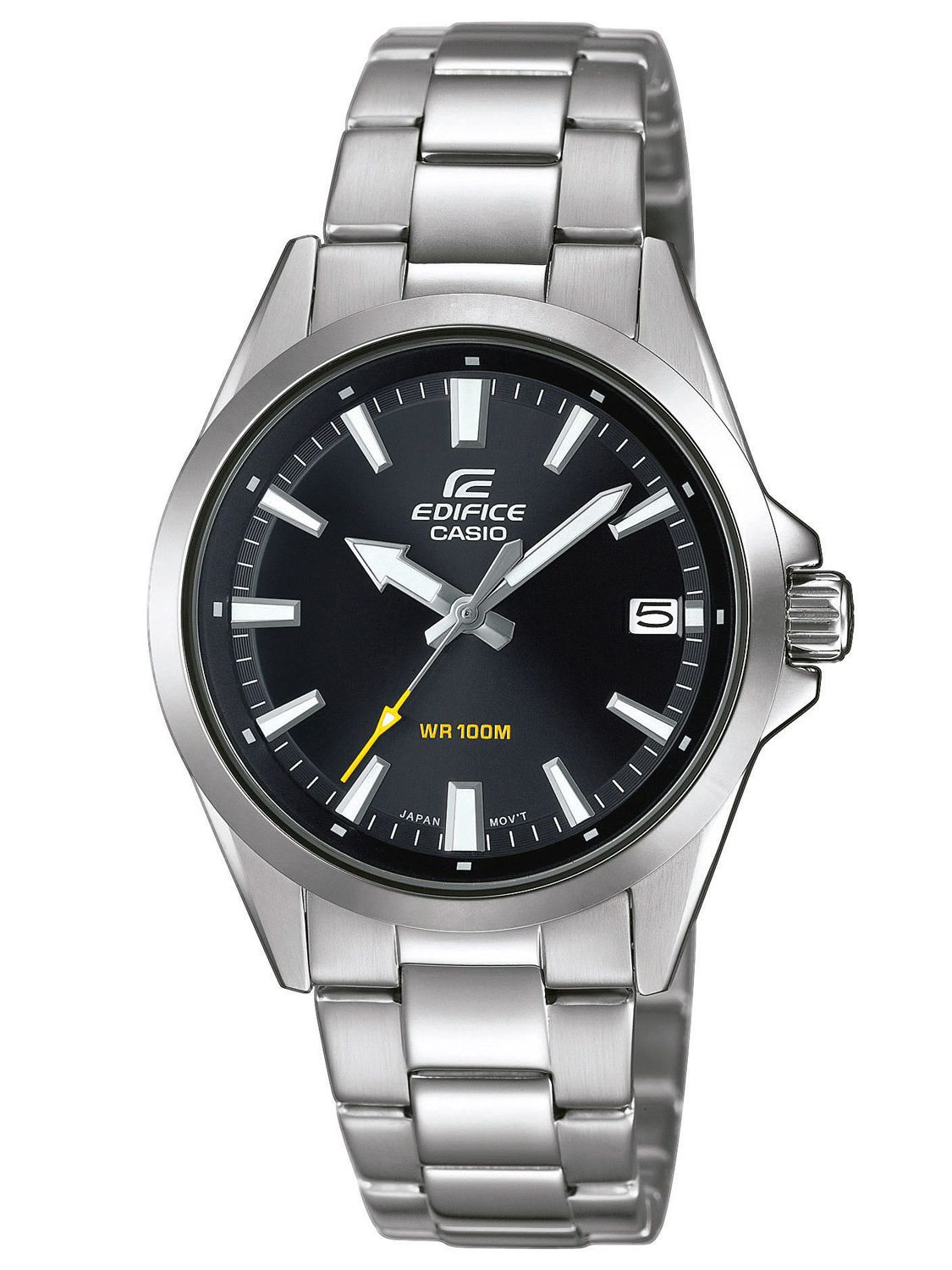 edifice silver watch