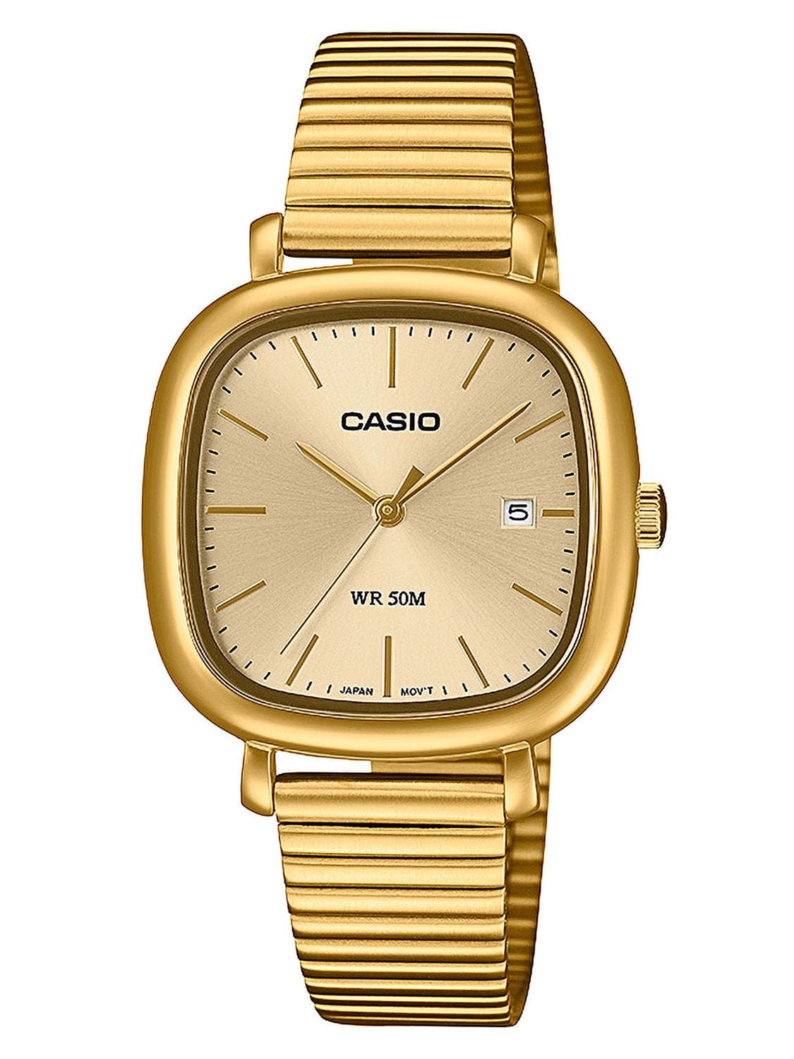 Uhr Gold Casio Damen Funkuhr Casio Damen-Armbanduhr Edelstahl