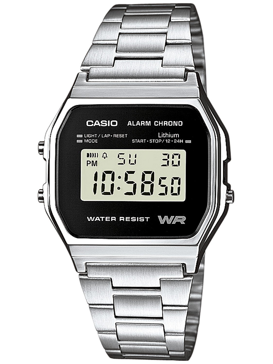 Casio Alarm Chrono Digital Watch A158WEA 1EF order at uhrcenter