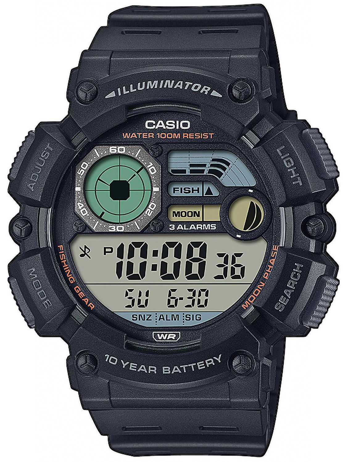 Digital-Armbanduhr mit LED-Anzeige - Farbe: Schwarz