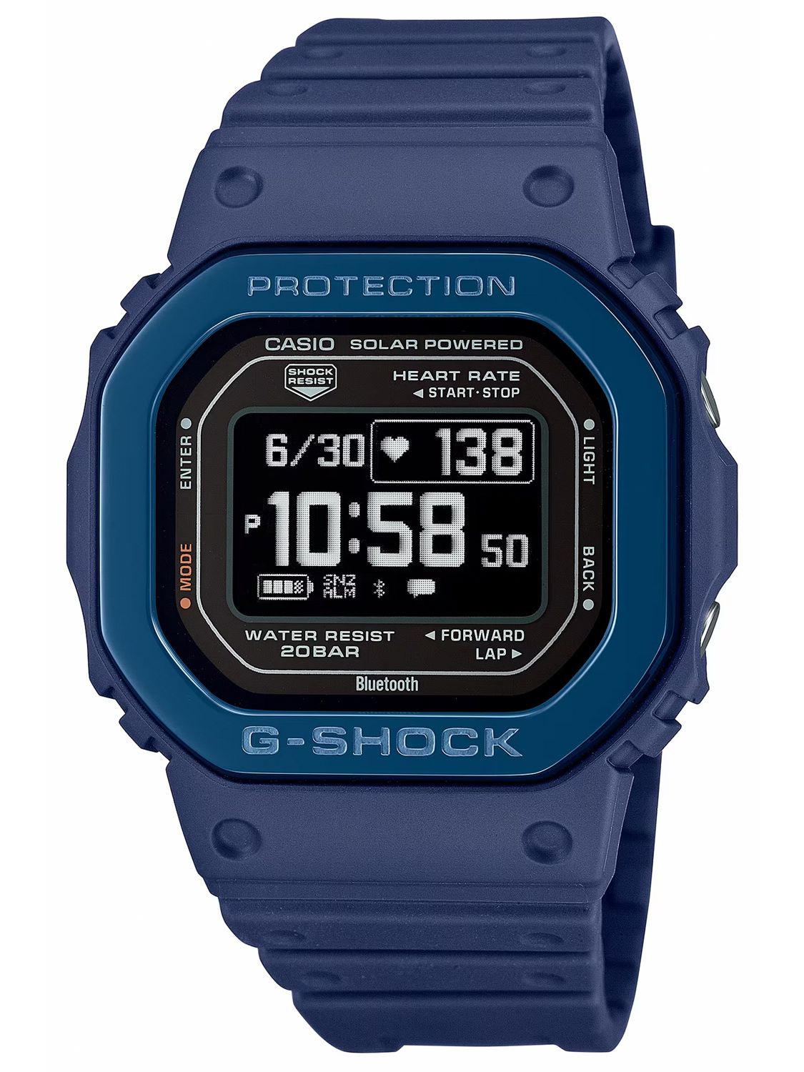 Casio G Shock G Squad Digital Solar Watch Blue Metal DW H5600MB