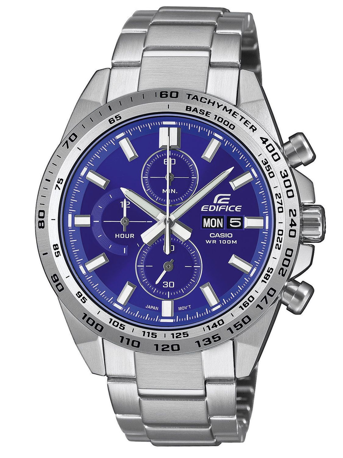 Casio Edifice Chronograph Men\'s Watch Steel/Blue EFR-574D-2AVUEF • uhrcenter