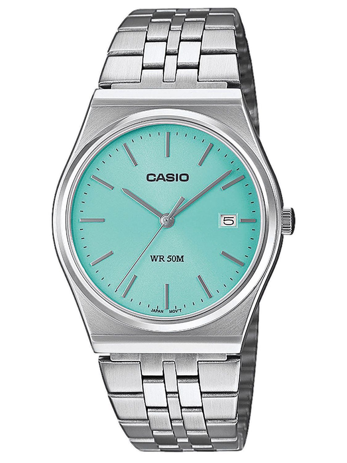 Casio Men\'s Watch Quartz uhrcenter Steel/Turquoise MTP-B145D-2A1VEF •