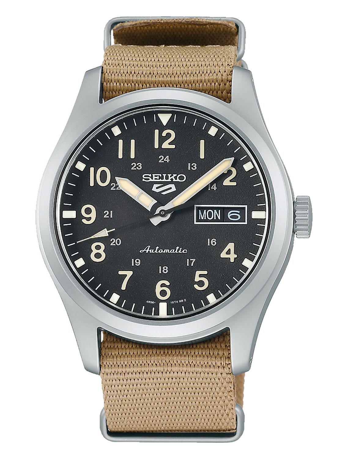 Seiko 5 Sports SRPG35K1 Men's Wristwatch Automatic Beige/Black