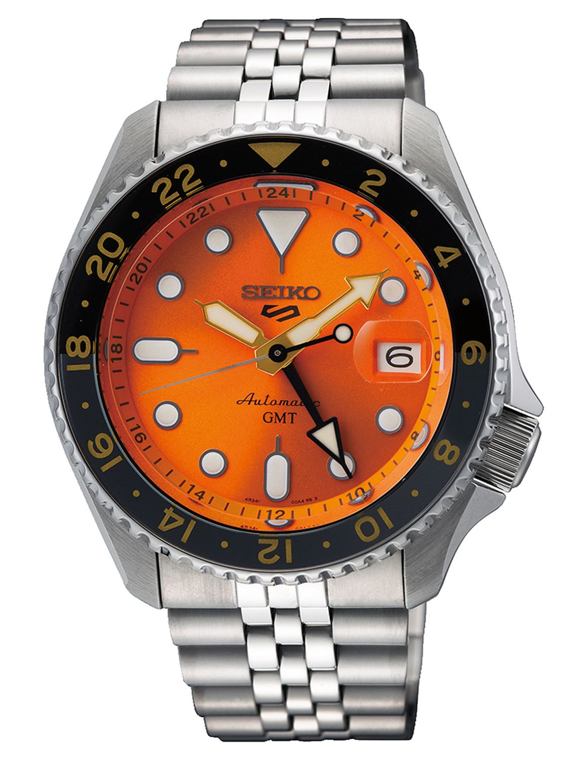 Seiko 5 Sports SSK005K1 Men's Watch Automatic GMT Steel/Orange