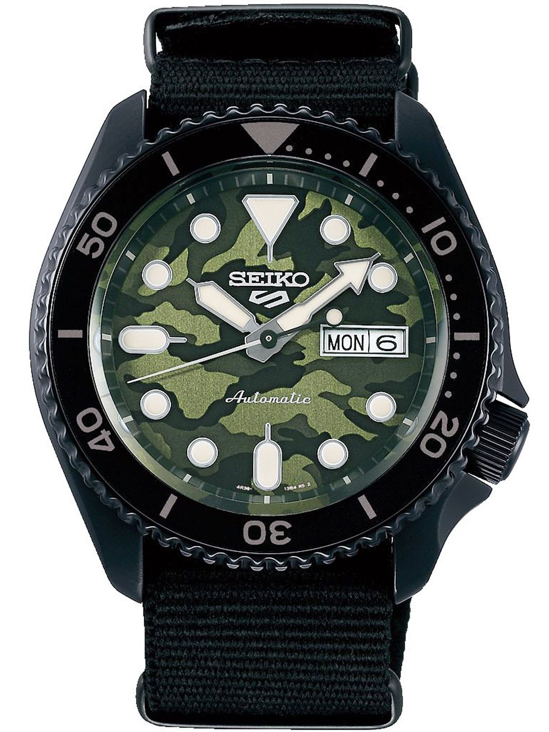 Seiko 5 Sports SRPJ37K1 Men's Watch Automatic Black/Camouflage Green