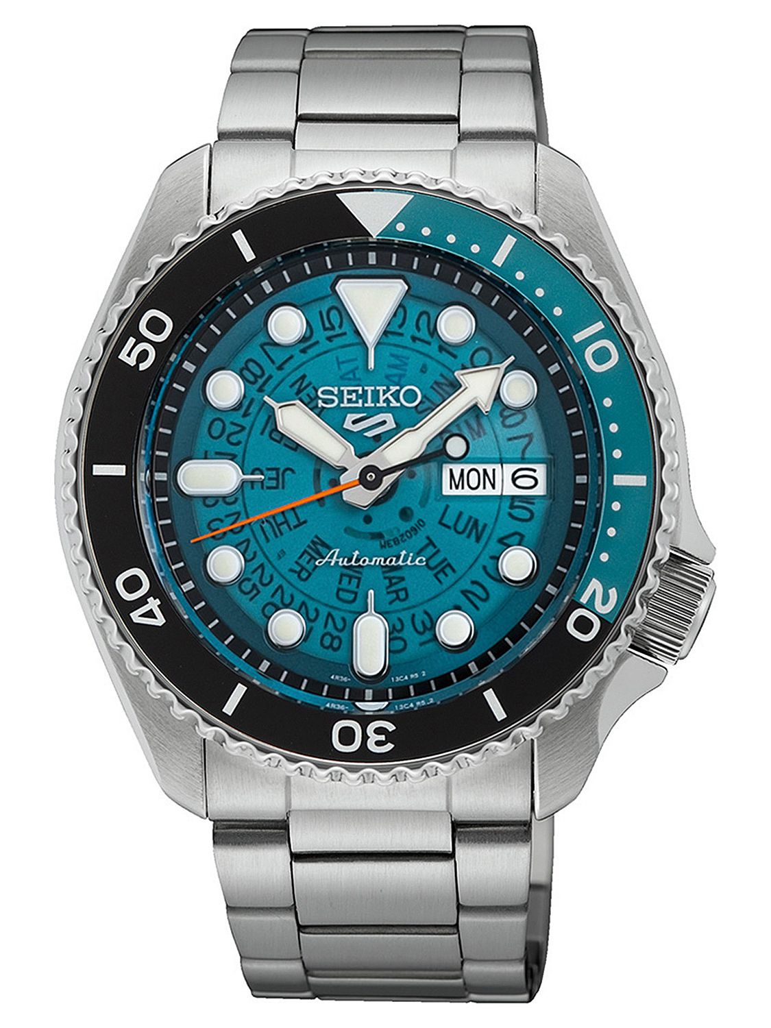 Seiko 5 Sports SRPJ45K1 Men's Watch Automatic Blue Skeleton Dial