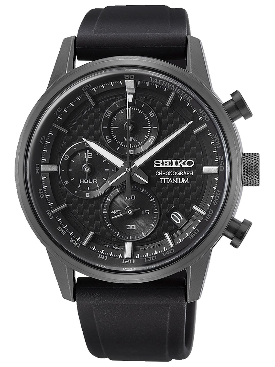 Seiko SSB393P1 Men's Watch Chronograph Titanium Black