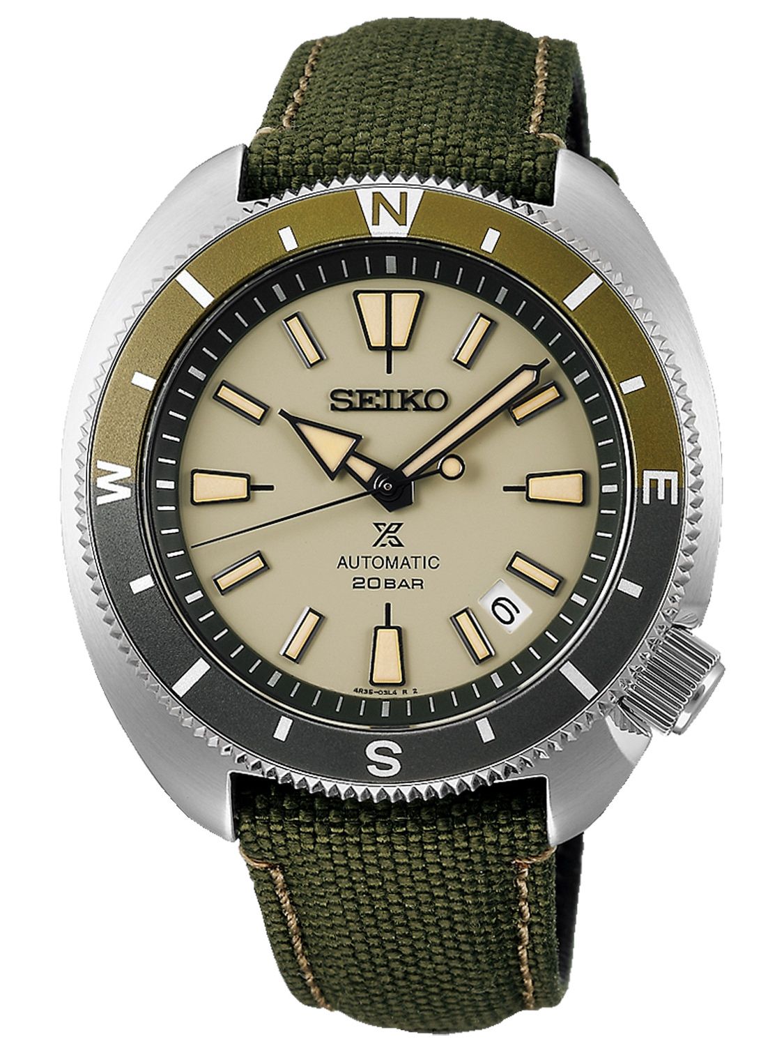 Seiko SRPG13K1 Prospex Land Tortoise Men's Watch Automatic Green