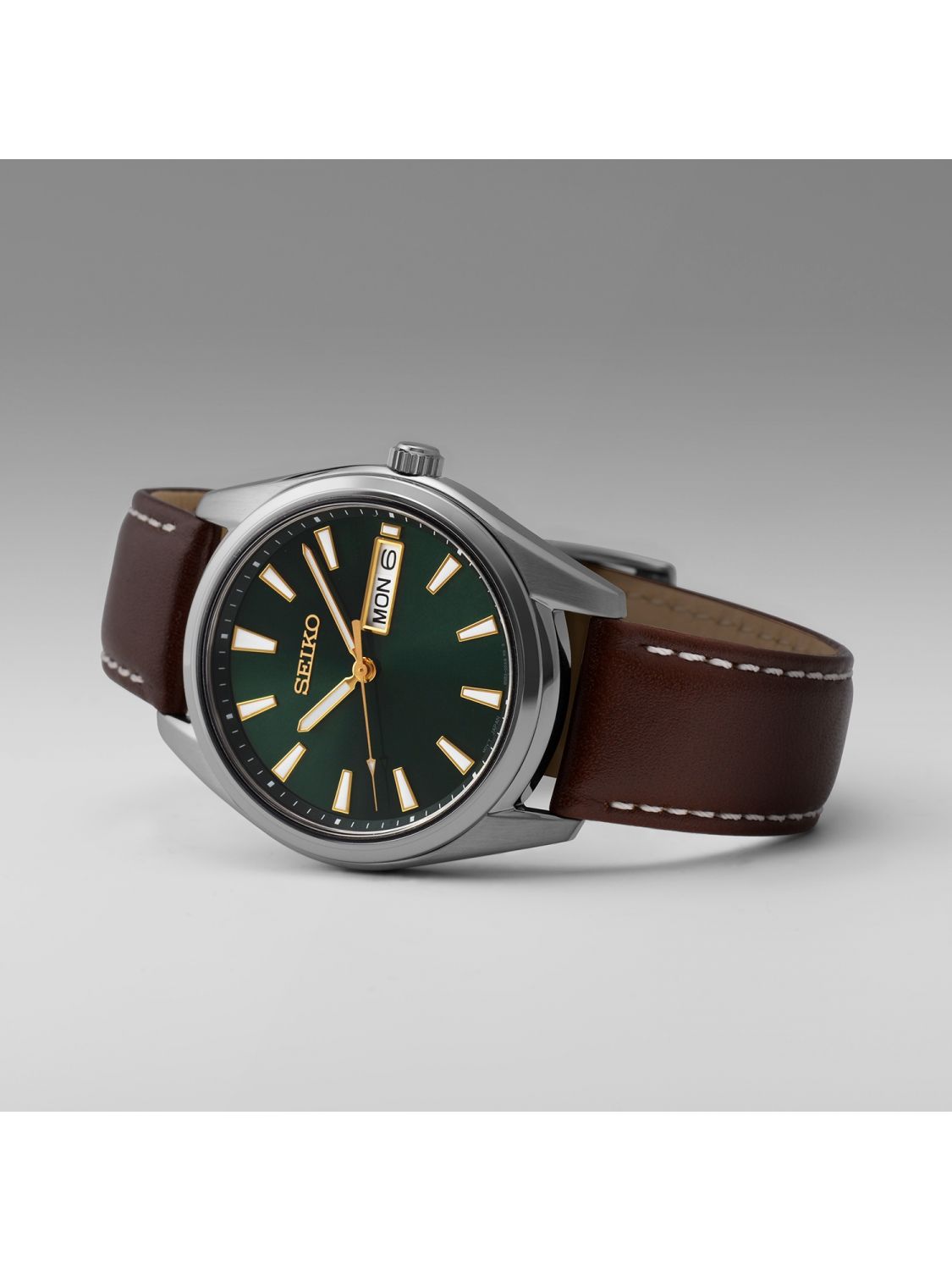 Seiko SUR449P1 Men´s Wristwatch with Sapphire Crystal Brown/Green