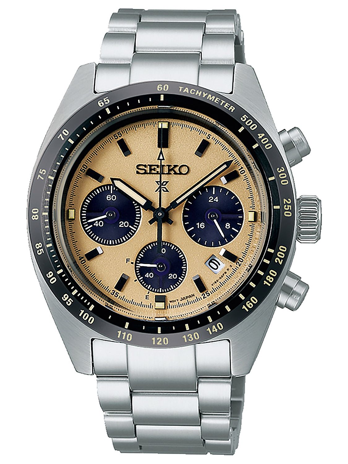 Seiko SSC817P1 Prospex Speedtimer Men's Wristwatch Solar Beige