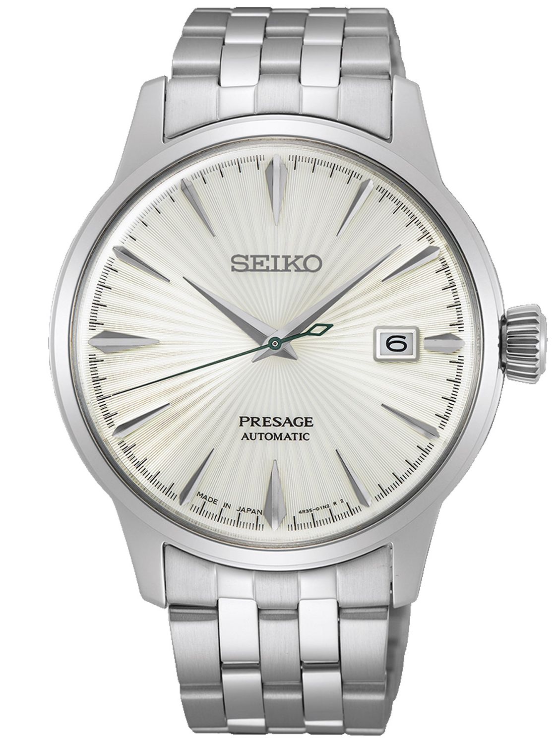 SEIKO SRPG23J1 Presage Automatic Watch for Men Silver Tone