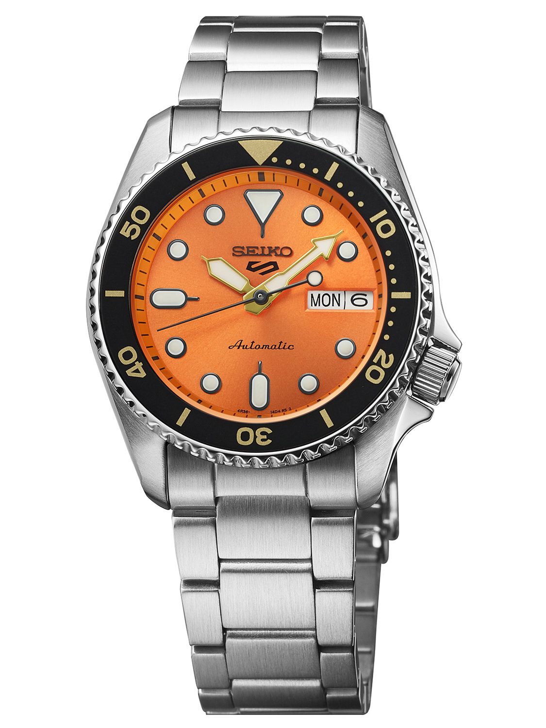 5 Unisex Automatic Steel/Orange Seiko Sports SRPK35K1 Watch