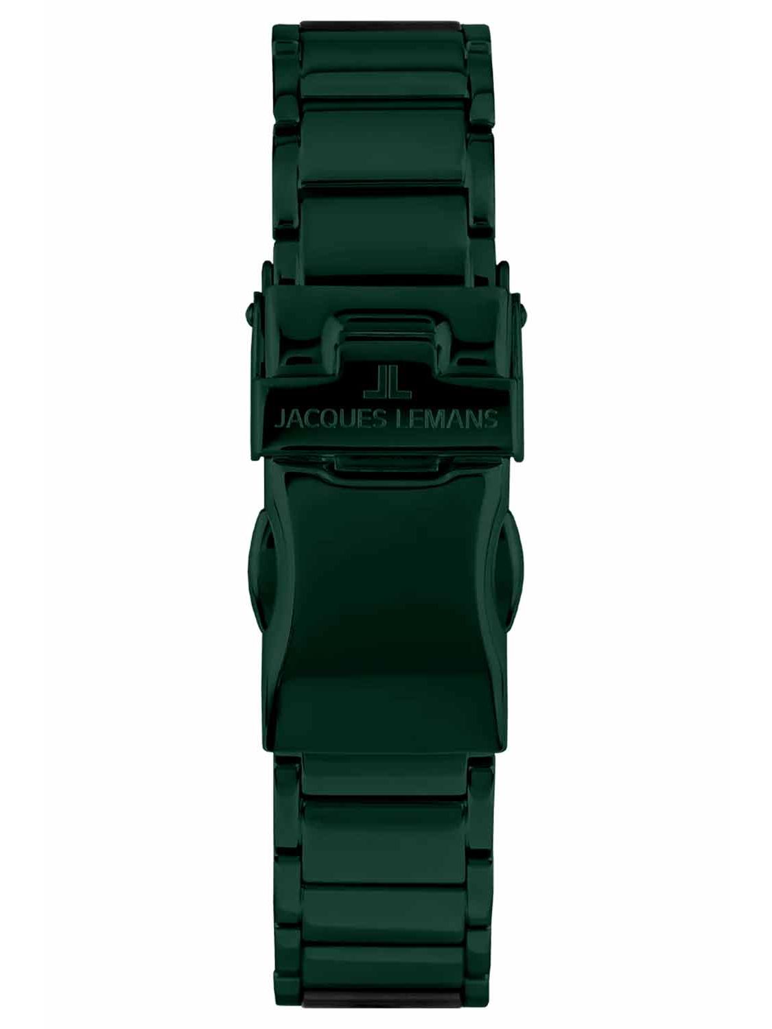 Jacques Lemans Unisex Wristwatch Monaco Green/Black 42-8K • uhrcenter | Quarzuhren