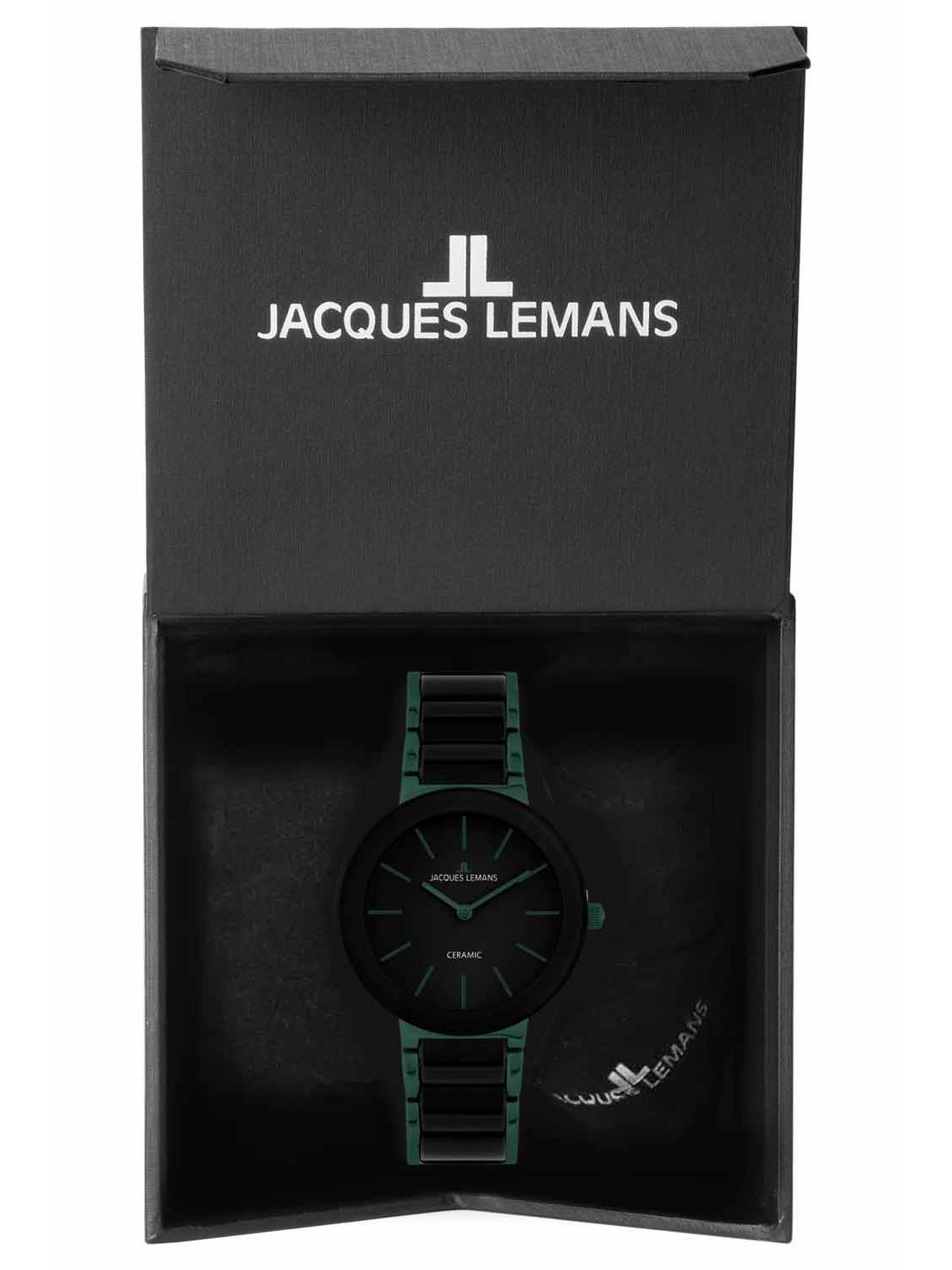 Jacques Lemans Armbanduhr • uhrcenter Monaco Grün/Schwarz 42-8K Unisex