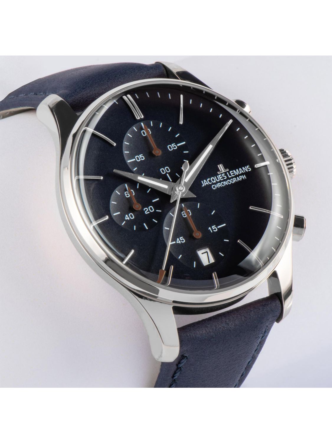 Jacques Lemans Men\'s Watch Chronograph London Blue 1-2163C • uhrcenter