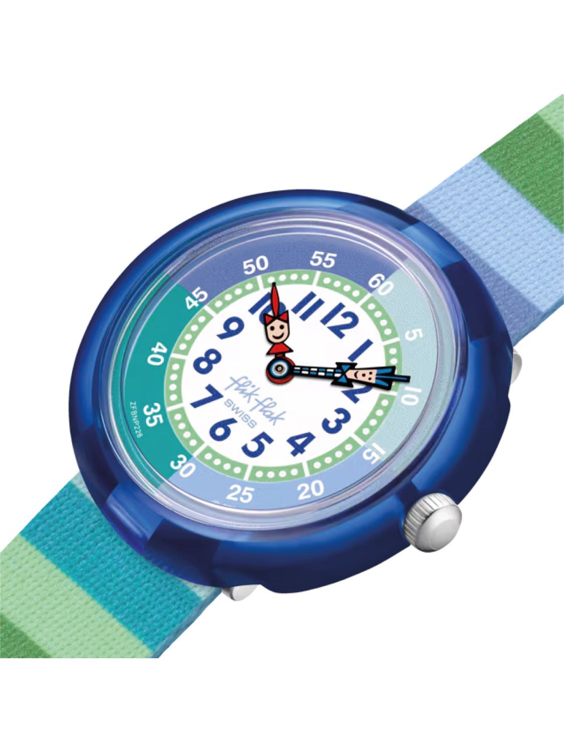 Flik Flak Kinder-Uhr Stripy Green FBNP226 • uhrcenter