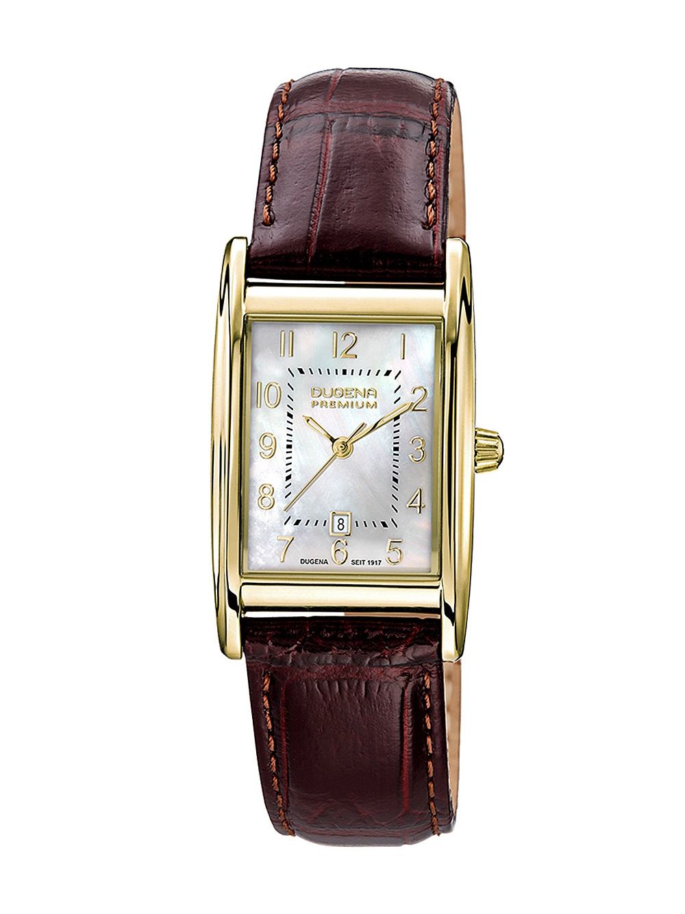 Dugena Damen-Armbanduhr Quadra Goldfarben • 7000121-2 uhrcenter Artdeco