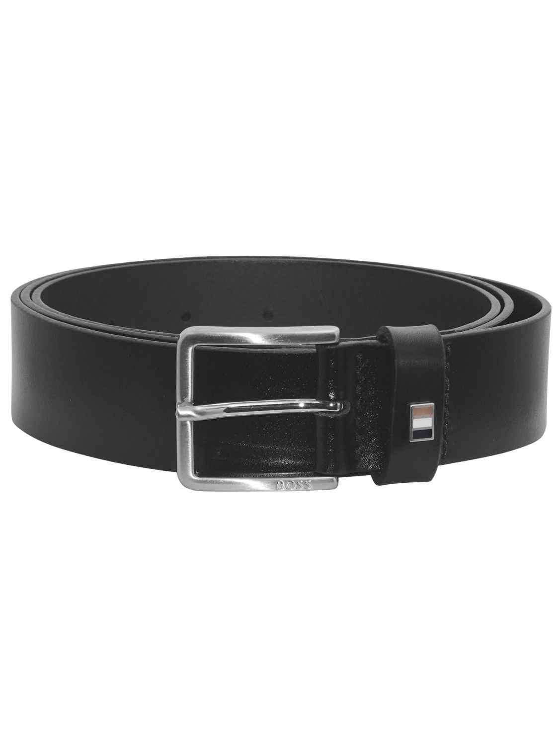 BOSS Men's Belt Black Leather Ther-Flag-E 50486839-001 • uhrcenter