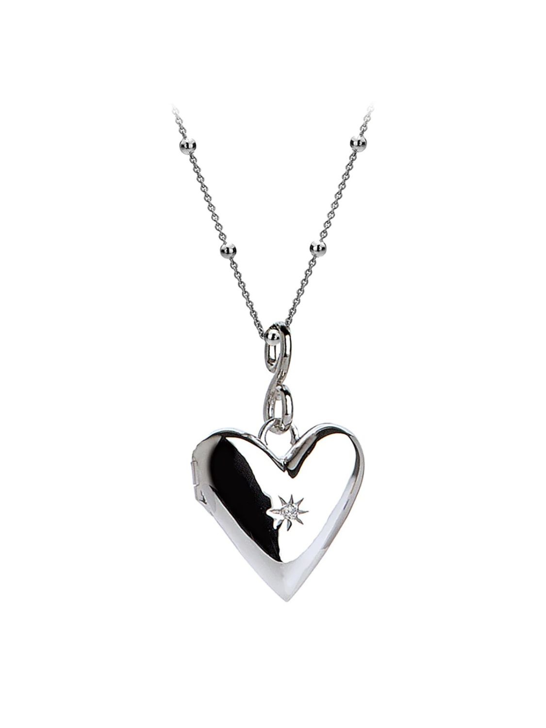 Collection Sterling Silver Polished Heart Locket Pendant Necklace