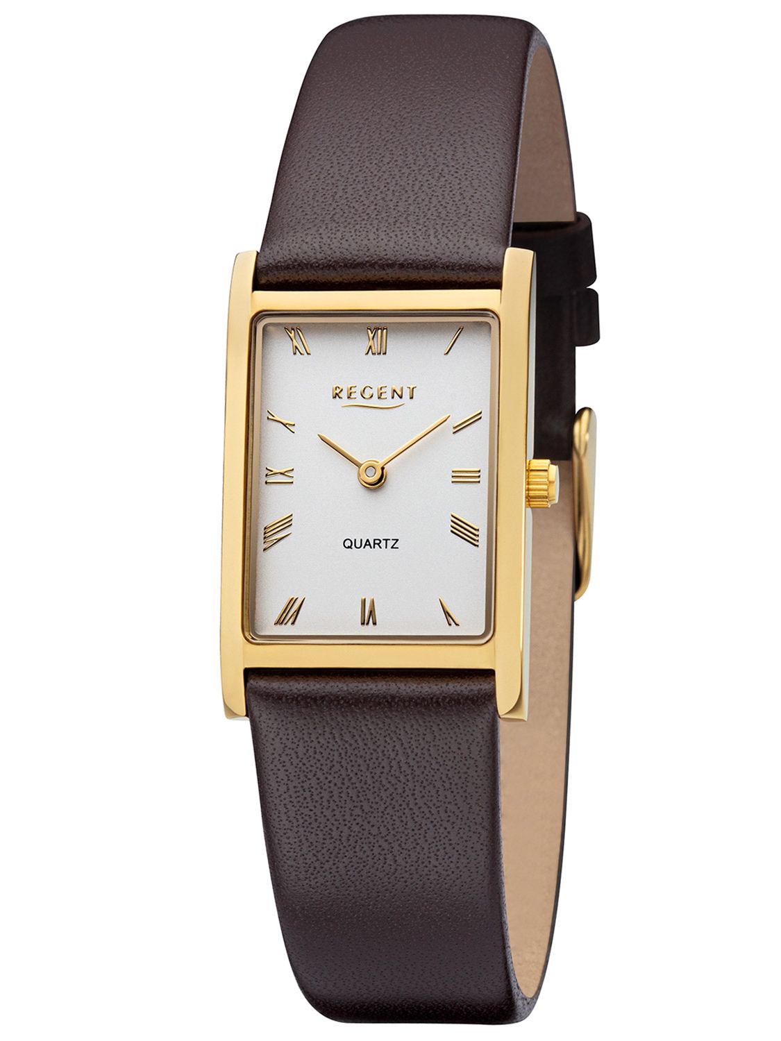 Regent Women's Watch Gold Tone Rectangular F-1302 • uhrcenter