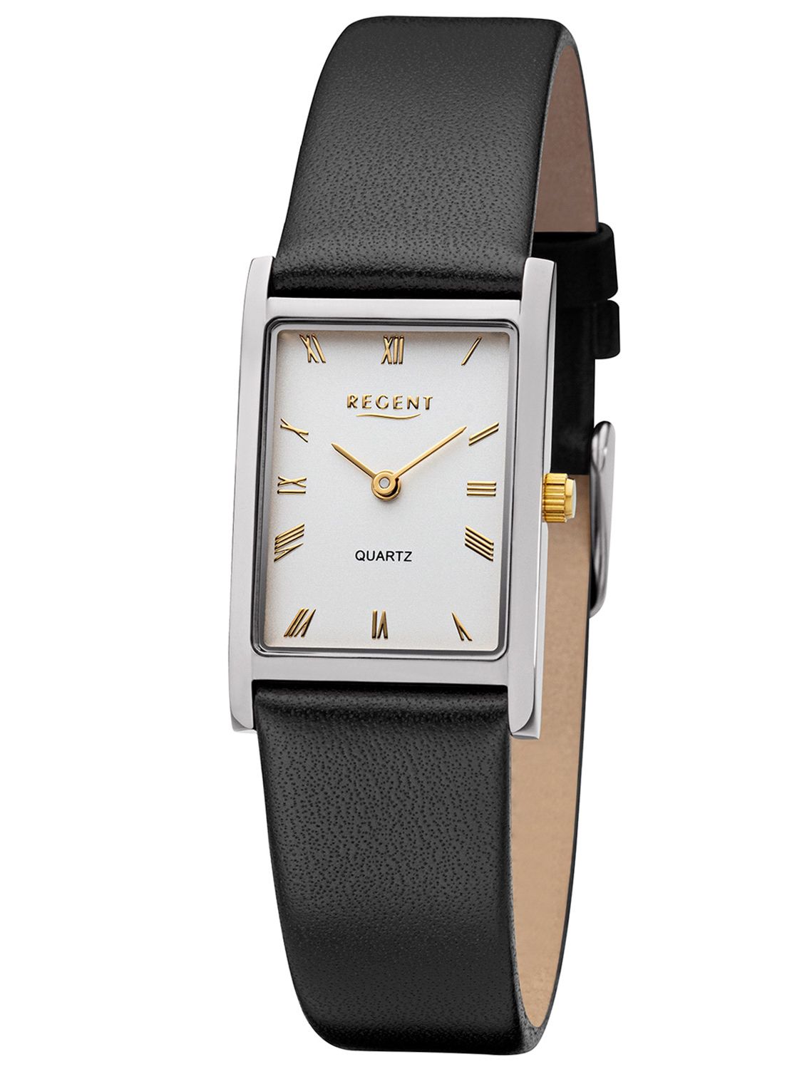 Regent Ladies' Wristwatch Rectangular Two-Colour F-1301 • uhrcenter