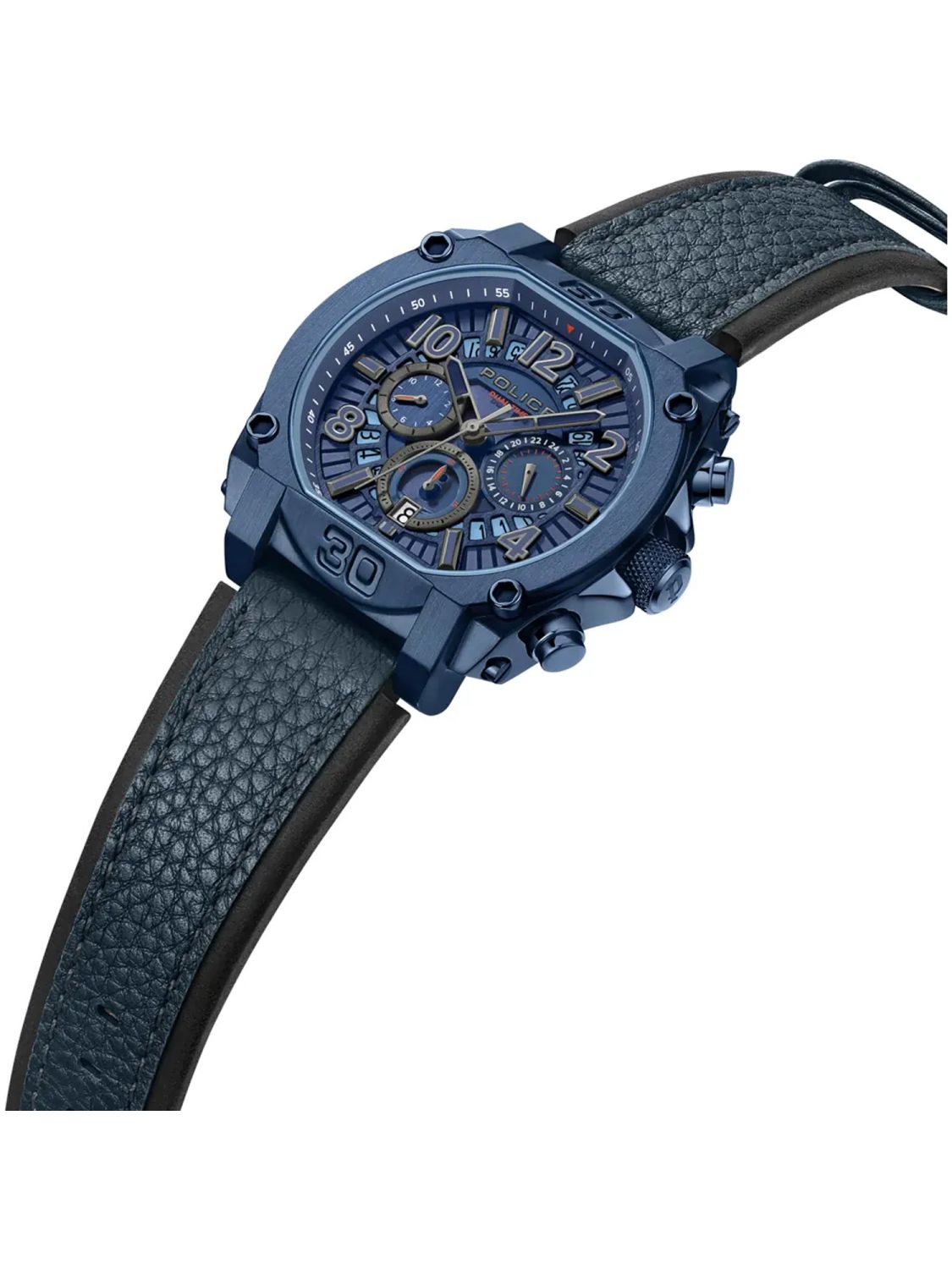 Police Herren Norwood uhrcenter Armbanduhr PEWJF0021904 • Blau Dualzeit