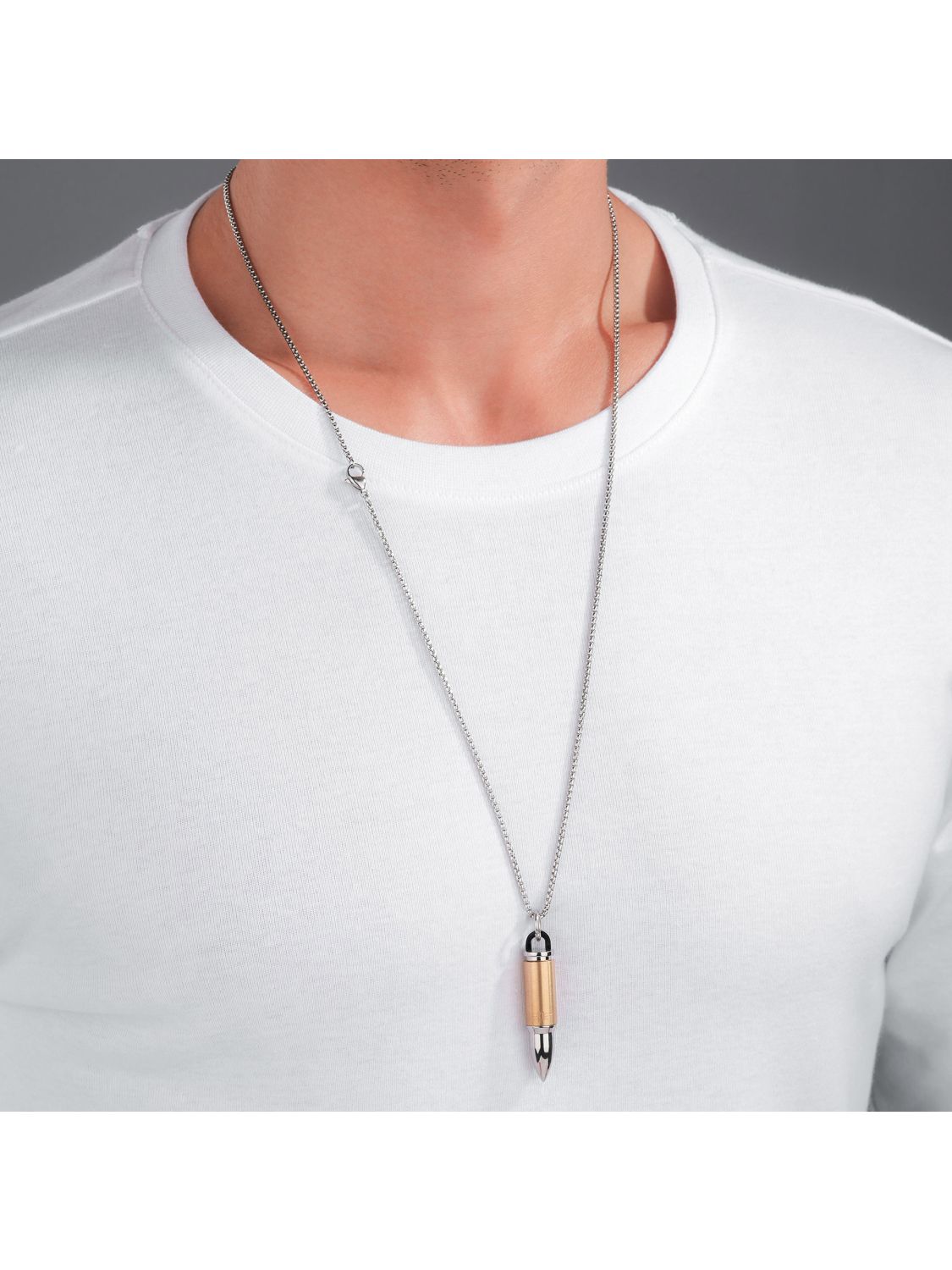 West Coast Jewelry Men's Black Plated Stainless Steel Bullet Capsule Pendant  Necklace - Openable Top | Amazon.com