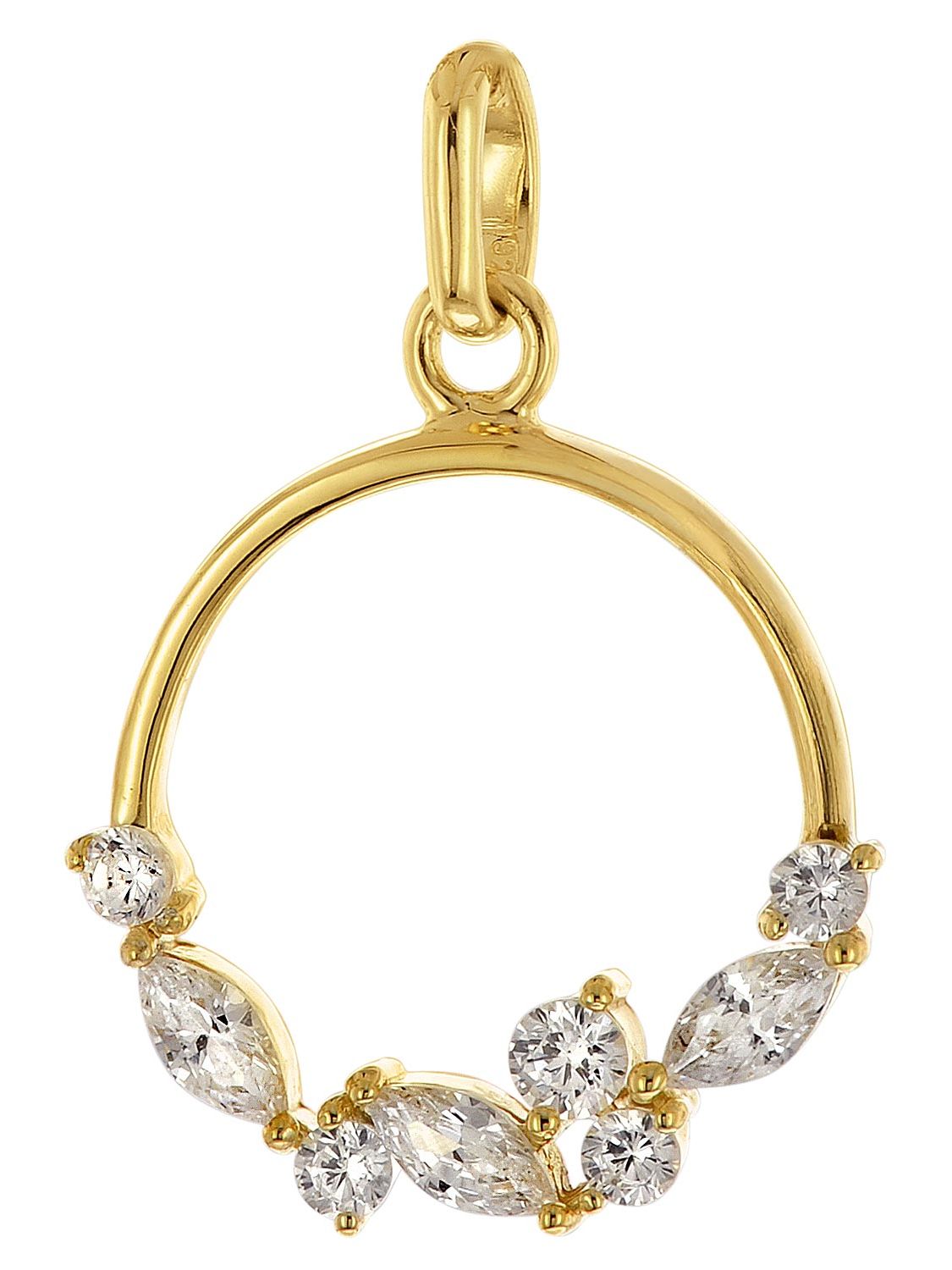 Trendor Herz-Medaillon Mit Kette 925 Silber - Goldplattiertes Schmuckstück