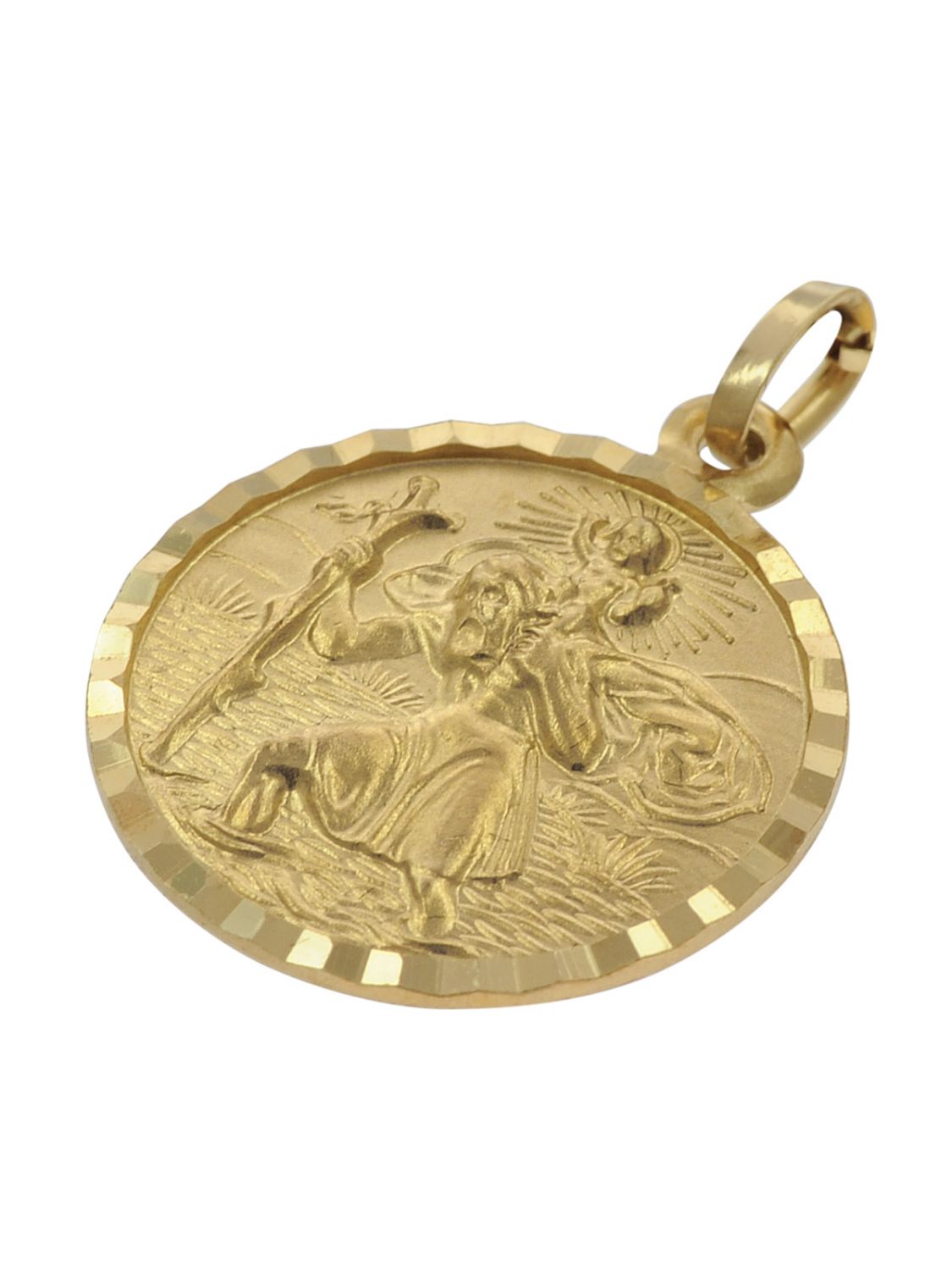 trendor Christophorus Anhänger Gold 333 mit plattierter Herren-Halskette  08520 • uhrcenter