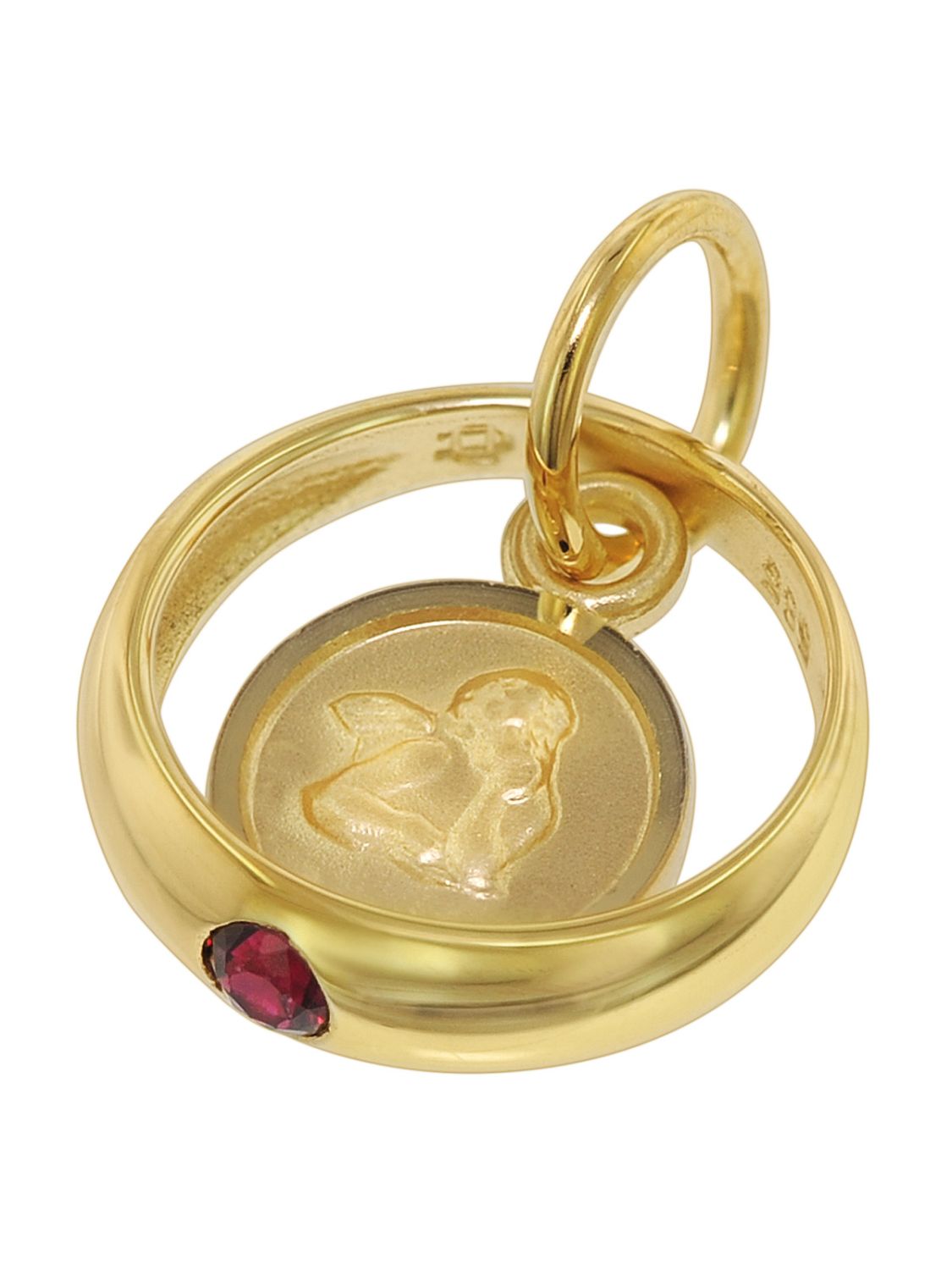 14 Karat TRENDOR Schmuck Halskette für Kinder Engel Gold 585 Vergoldete Kette 