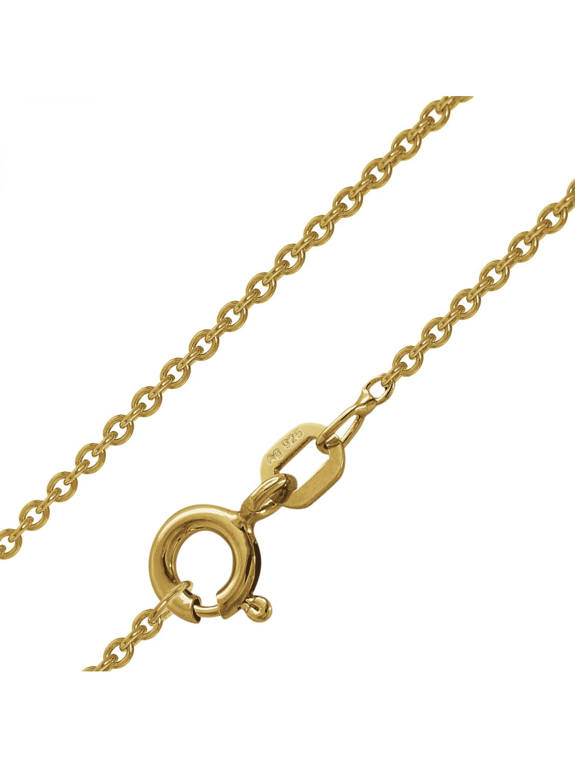 TRENDOR Schmuck Damen-Halskette mit Gingko-Anhänger Gold auf Silber 75720 