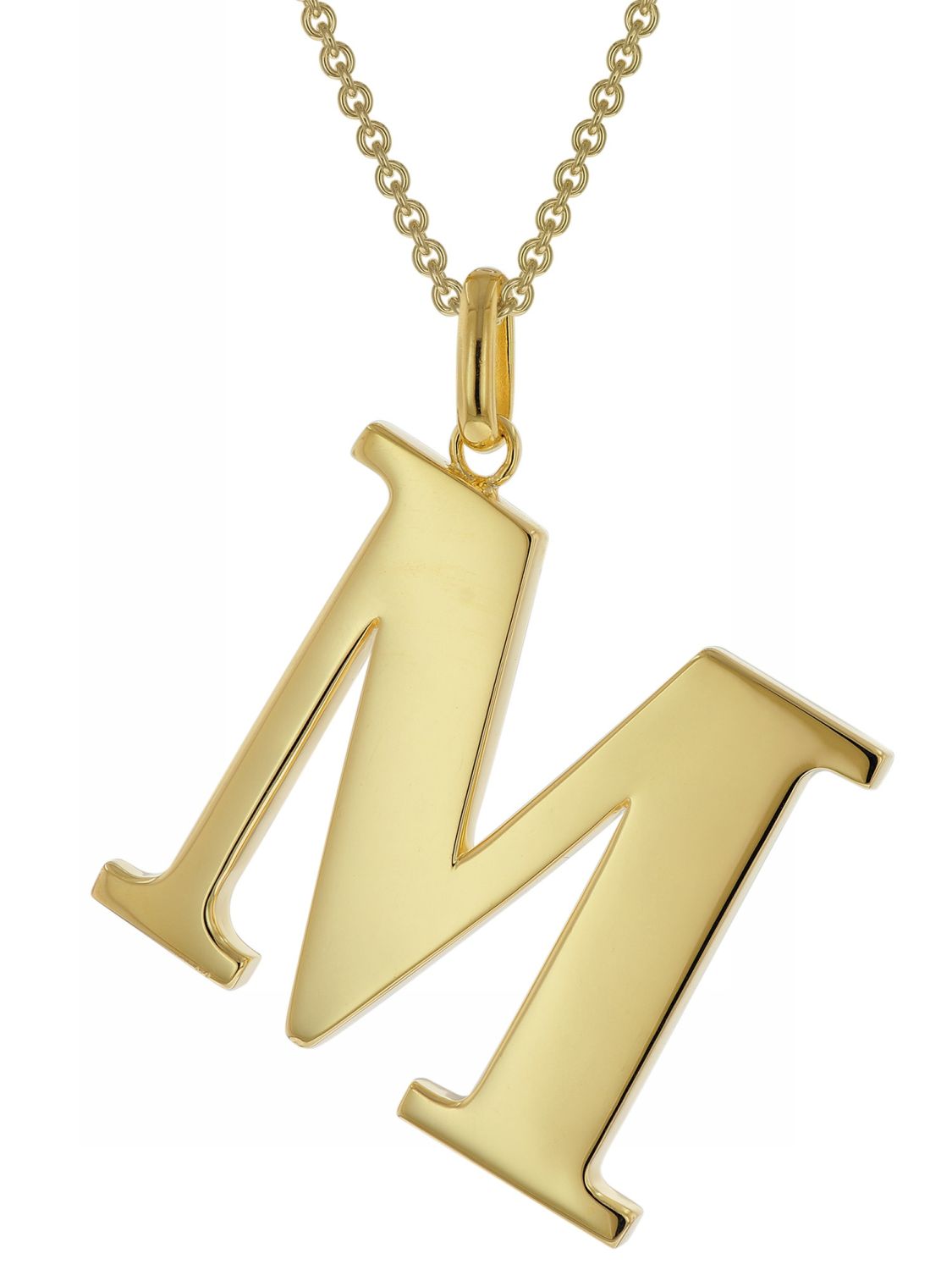 trendor Women's Necklace With Capital Letter M Gold-Plated 925