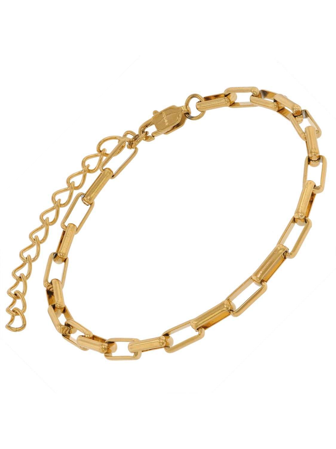Verkeersopstopping Respect Bekwaamheid TRENDOR 75881 Bracelet Gold Plated Steel Wide Anchor Chain