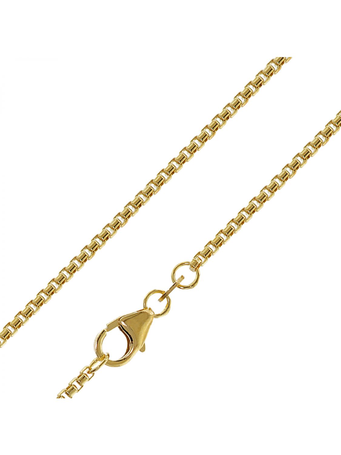 TRENDOR Schmuck Halskette 333 Gold Venezianerkette für Damen und Herren 0,9 mm 7