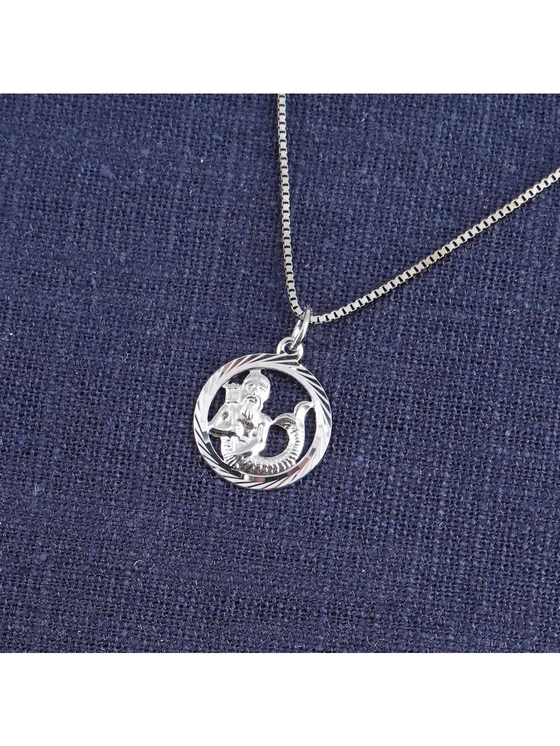Sterling Silver Aquarius Zodiac Necklace