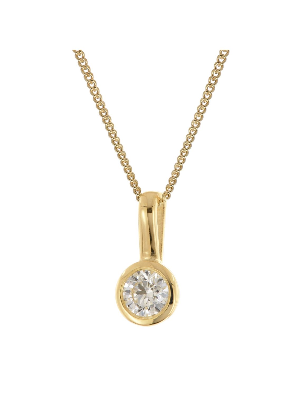 trendor Damen-Kette • Diamant Ct Gold 585/14K mit uhrcenter 15877 0,20 Anhänger