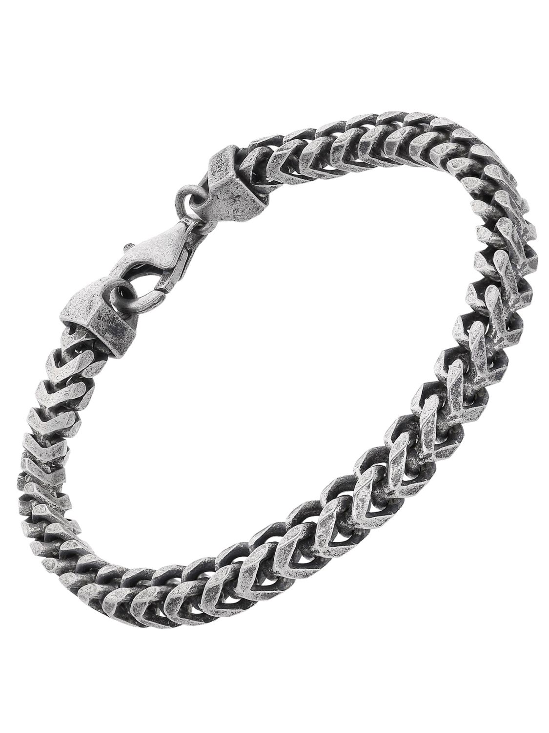 Foxtail chain shops sterling silver bracelet