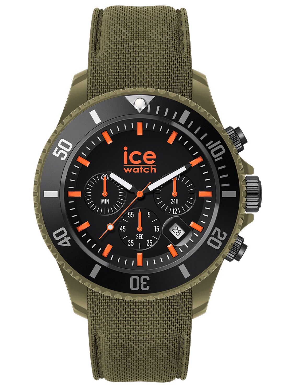 Ice-Watch Men\'s Watch ICE Chrono L Khaki Orange 020884 • uhrcenter
