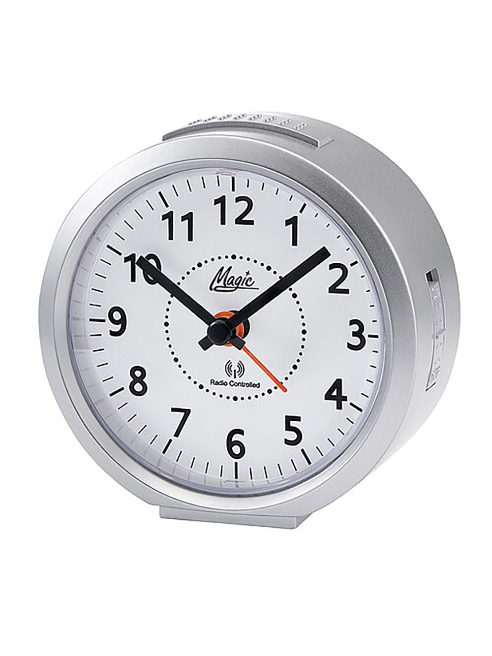 Clock Atlanta Atlanta Radio-Controlled Quartz Alarm Clock Silver Tone