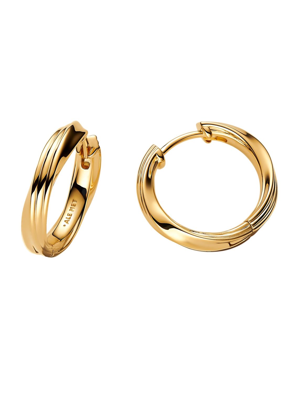 Pandora Ladies' Hoop Earrings Twisted Gold Tone 263878C00 • uhrcenter