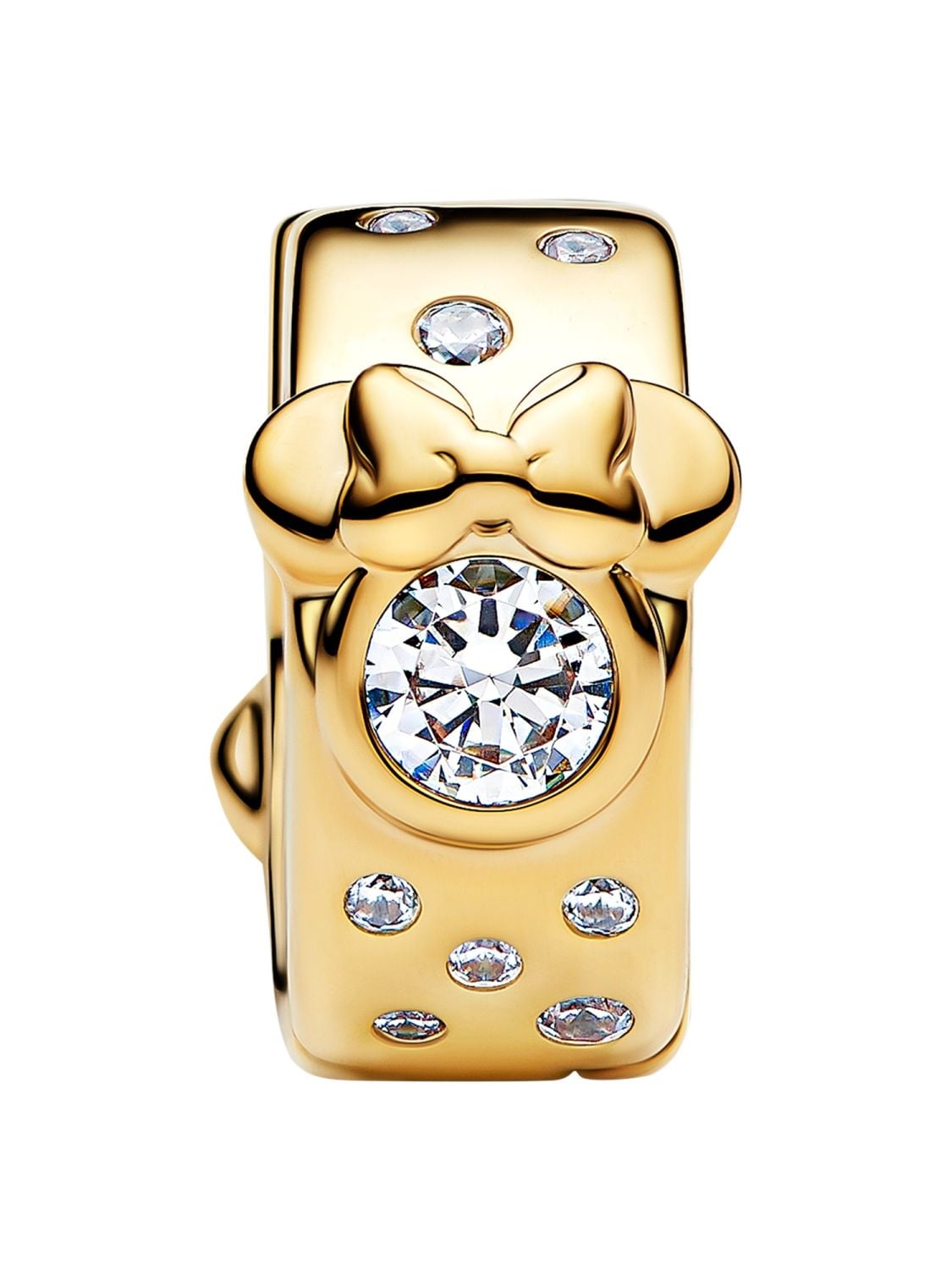 Pandora Clip-Charm Goldfarben Disney Micky & Minnie Maus