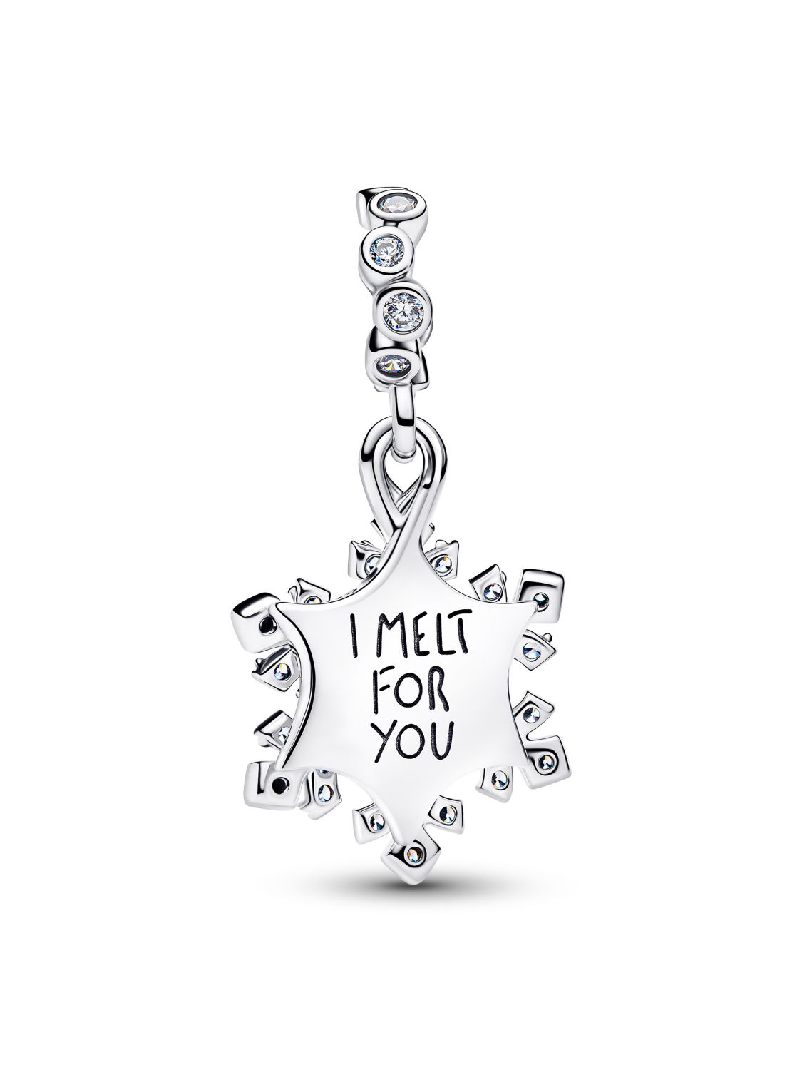 Pandora Dangle Charm Silver Opalescent Snowflake