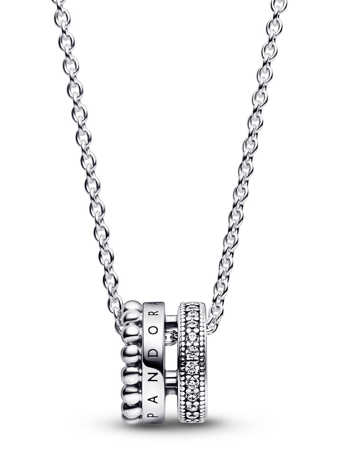 alligevel salut Forbindelse Pandora Ladies´ Necklace 925 SilverLogo Pavé & Beads 392311C01-45