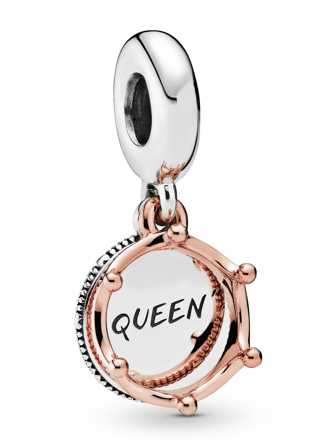 Pandora 7855 Rose Charm Pendant Queen Regal Crown