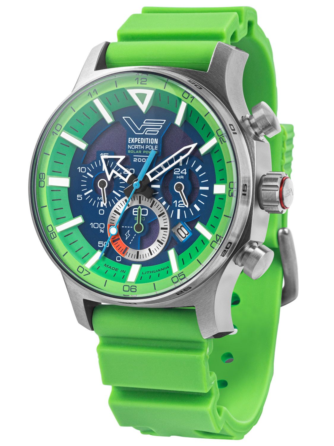 Vostok Europe Men s Solar Watch Expedition North Pole Green VR42 595A733 uhrcenter