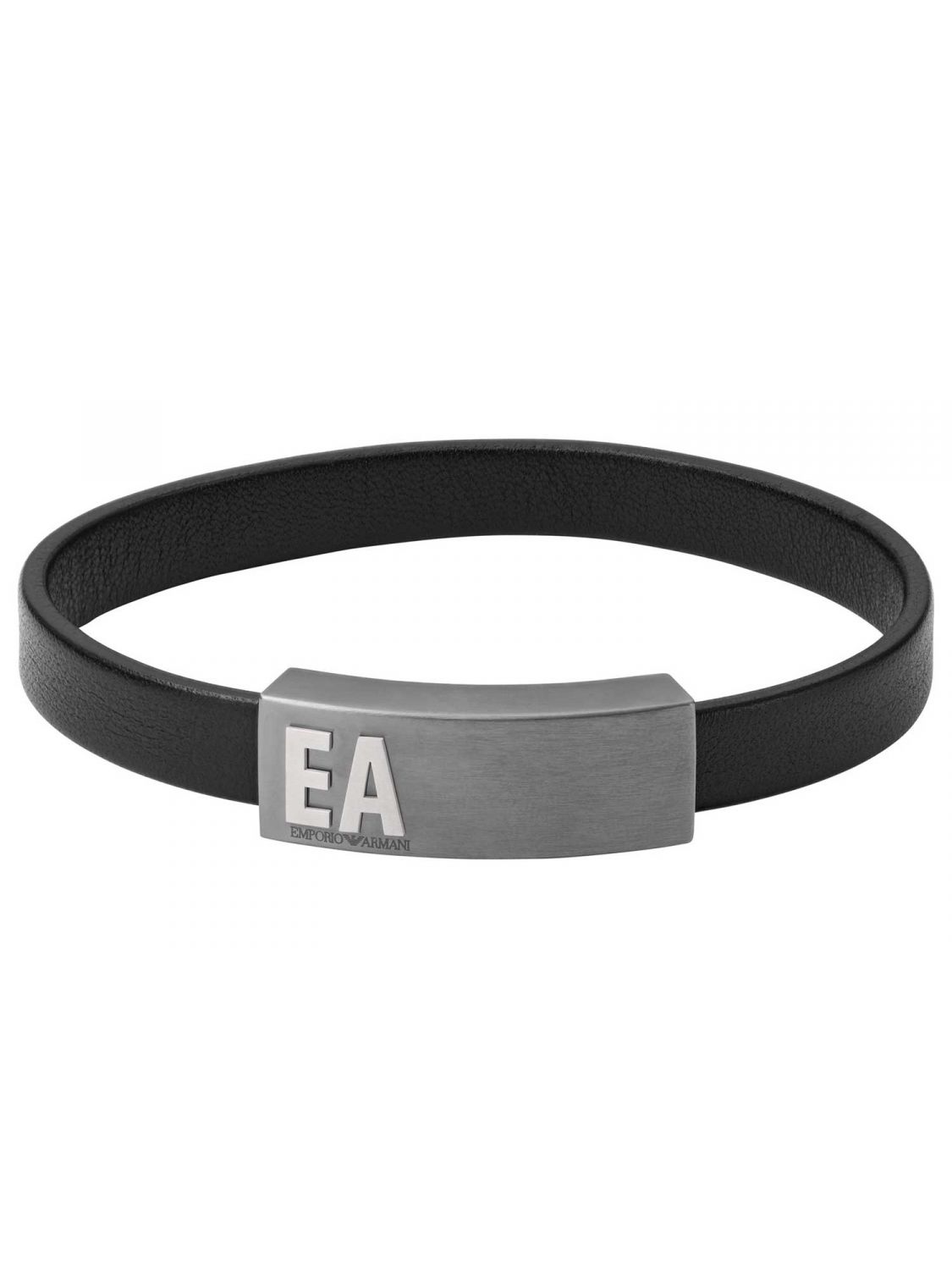 Emporio Armani EGS2757060 Men's Leather Bracelet Black