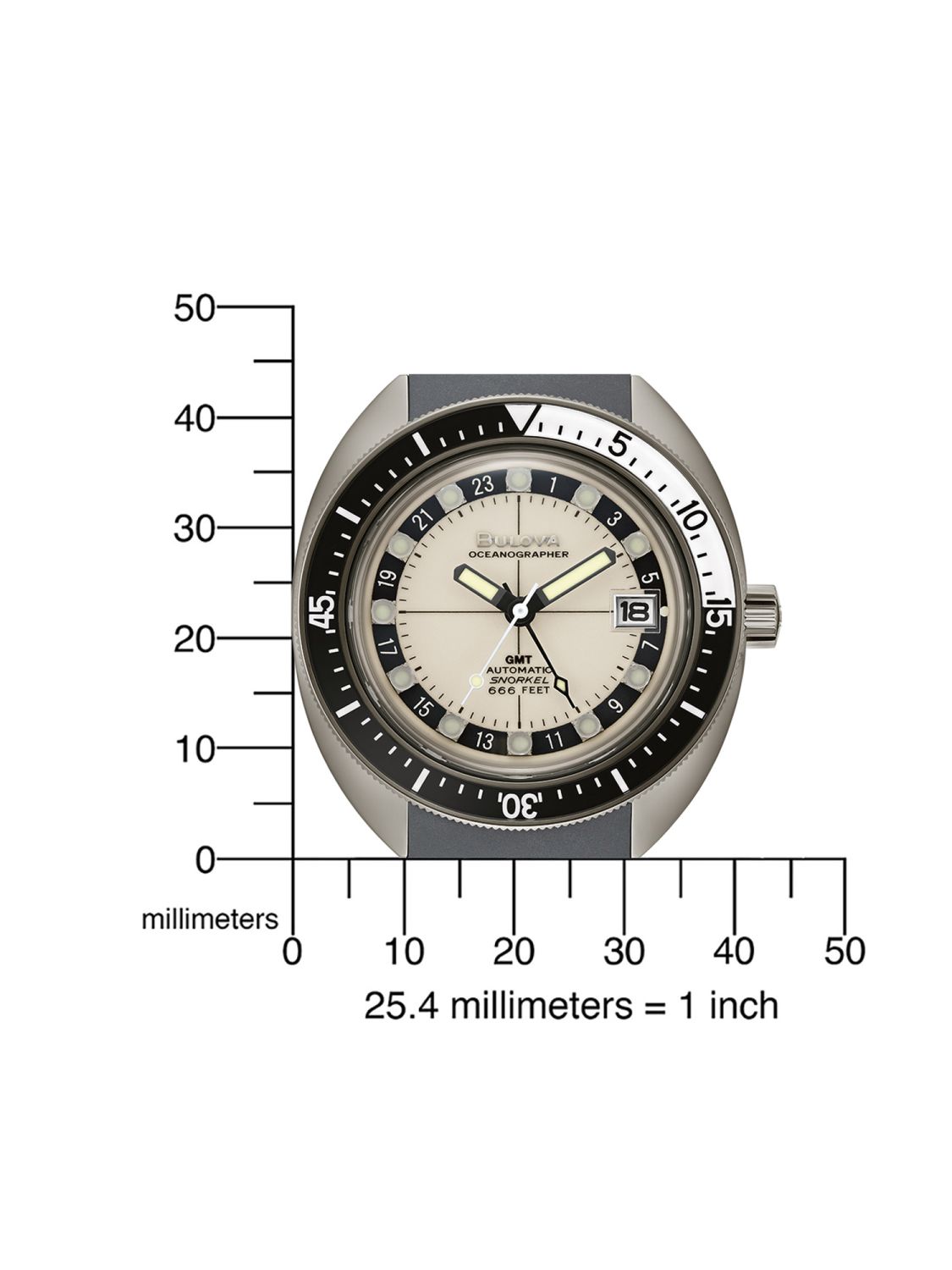 Bulova Men\'s Wristwatch Automatic GMT Grey Oceanographer 98B407 • uhrcenter